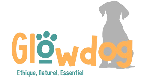 logo orange et vert avec chien